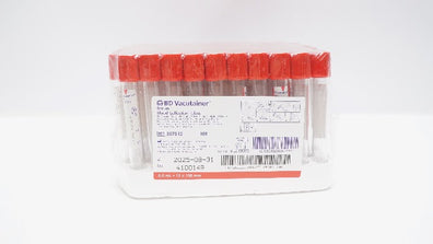 BD 367815 Vacutainer Serum Blood Collection Tubes 6.0mL 13 x 100mm - Box of 100